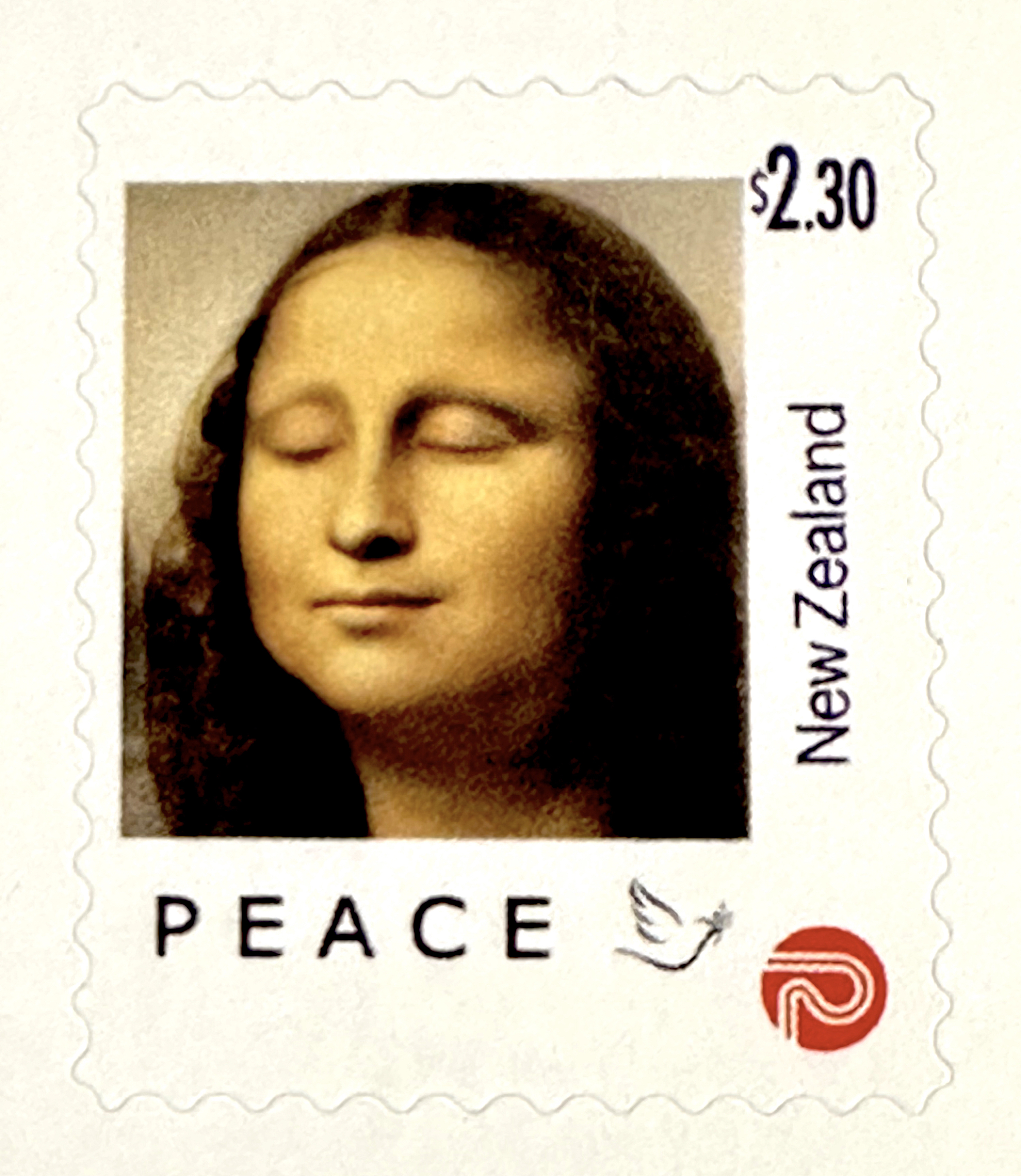Mona Lisa  NZ Stamp